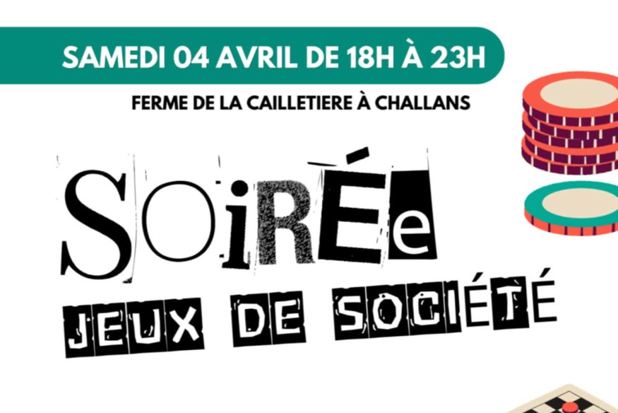 Soirées jeux, samedi, à Challans