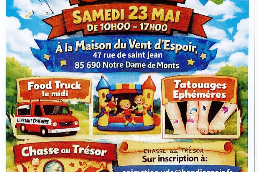 Fête du jeu le 23 mai à la Maison du Vent d'Espoir