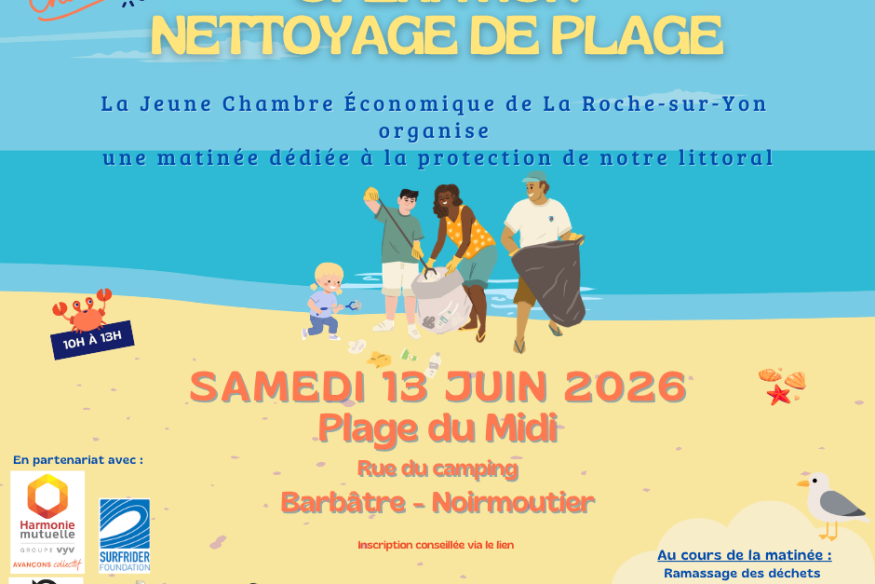 Opération de nettoyage de la plage du Midi