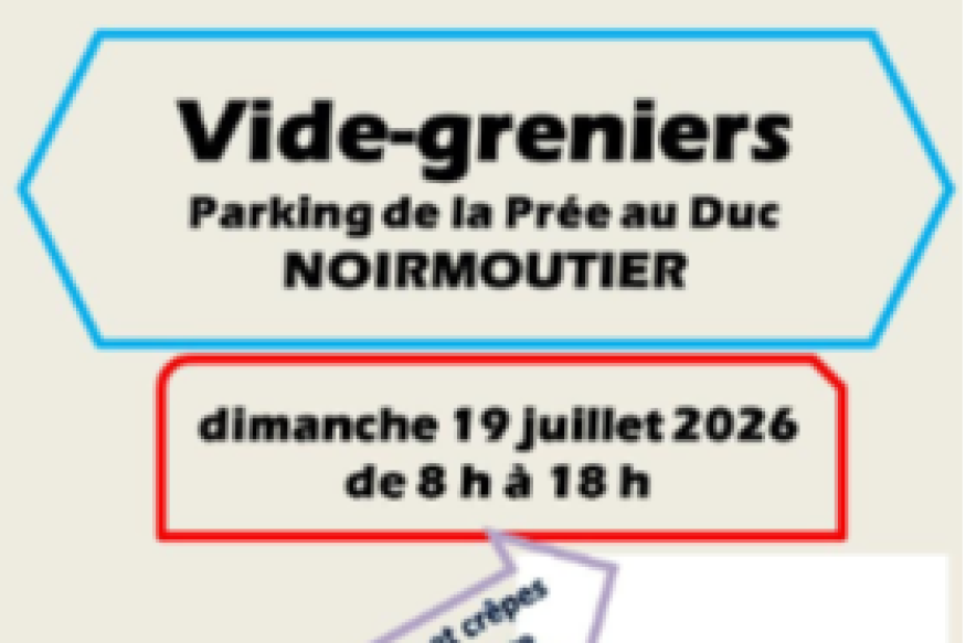 Un vide-greniers à Noirmoutier le 19 juillet