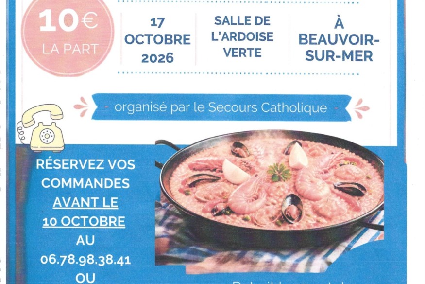 Une Paëlla pour le Secours Catholique de Beauvoir